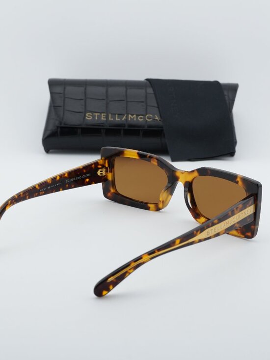 Stella McCartney SC40065I 53E Rectangle Sunglasses - Havana / Brown main image 3